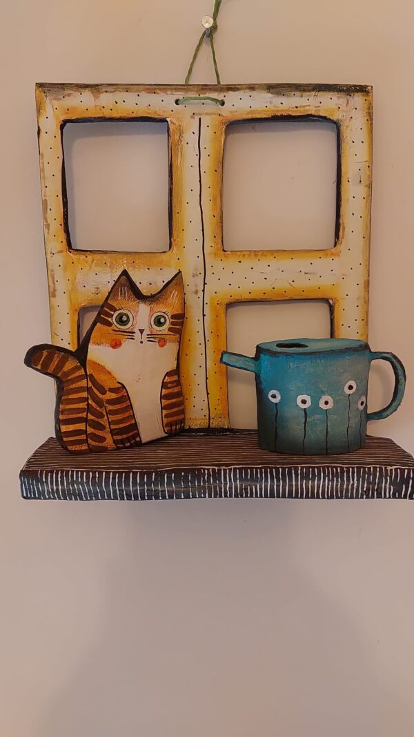 Finestrella gattino con annaffiatoio - immagine 2
